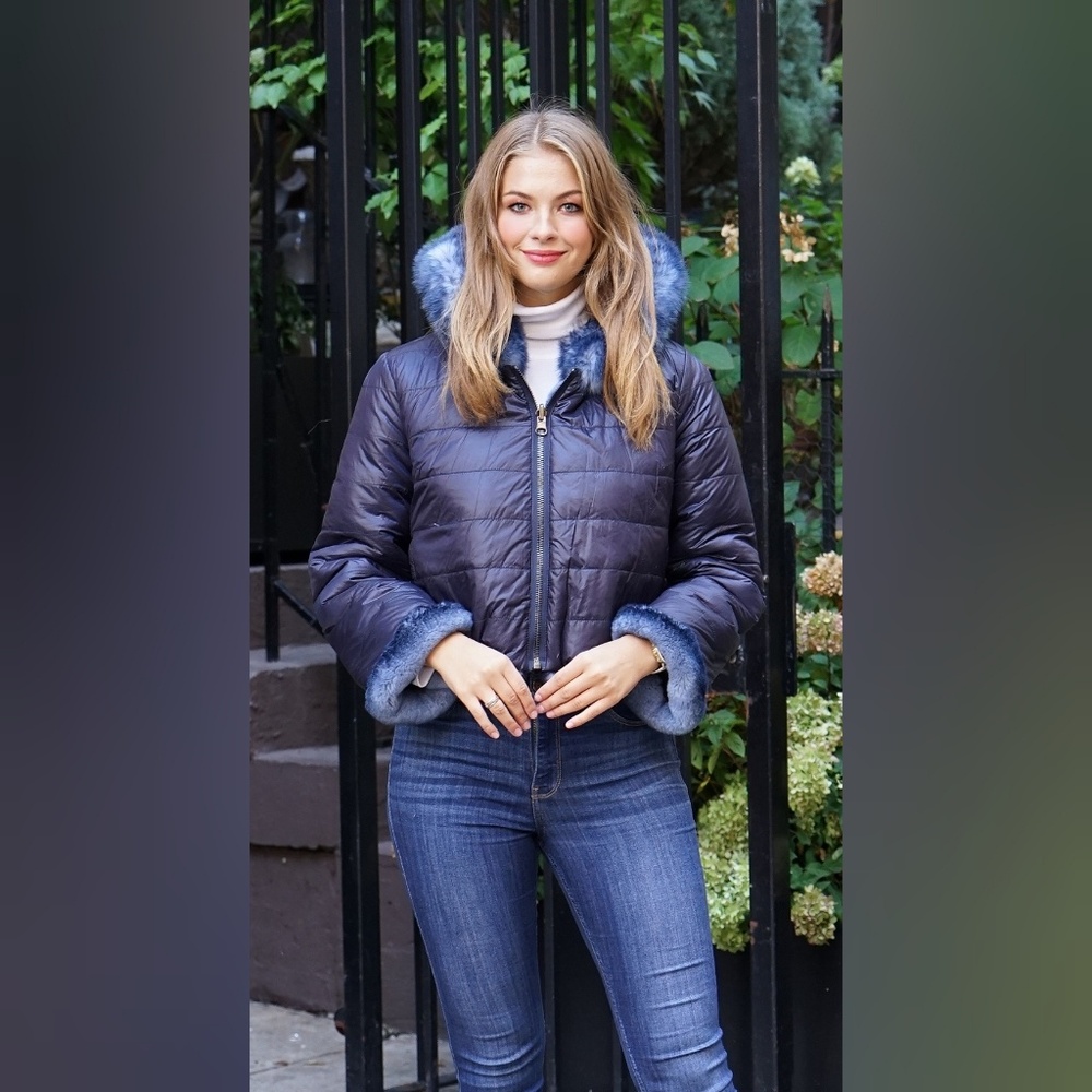 Blue Rex Rabbit Jacket Hood Reversible - Picture 7 of 8